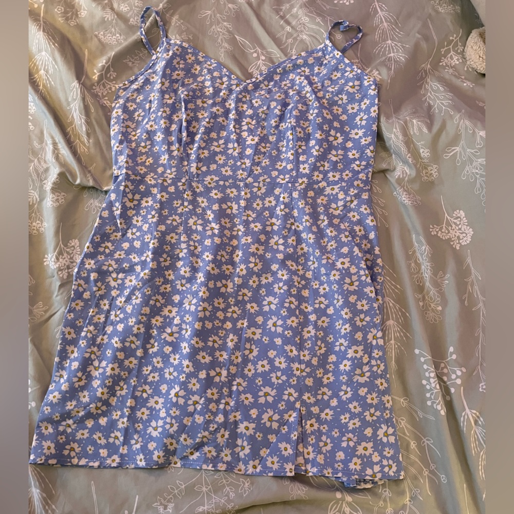 Light blue floral dress